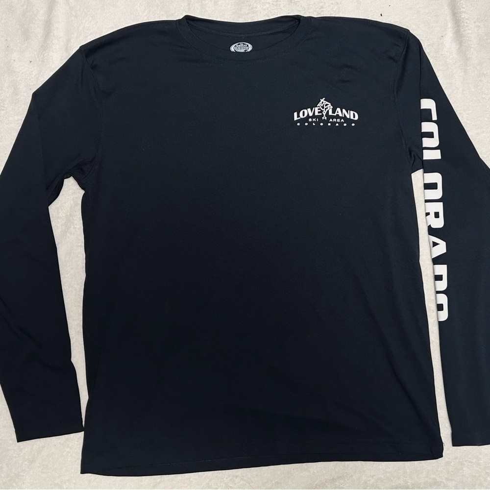 Vapor Apparel Ski Loveland Colorado Men's Black Long Sleeve Tee Mens Medium